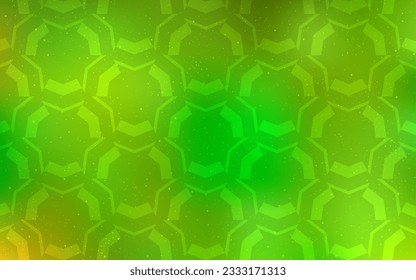 Light Green, Yellow vector texture with curved lines. Modern gradient abstract illustration with bandy lines. A completely new design for your business.