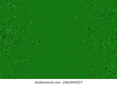 Light Green, Yellow vector texture with disks. Illustration with set of shining colorful abstract circles. Completely new template for your brand book.
