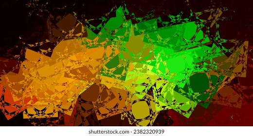 Light Green, Yellow vector texture with random triangles. Web material illustration with colorful abstract triangles. Pattern for promotions.