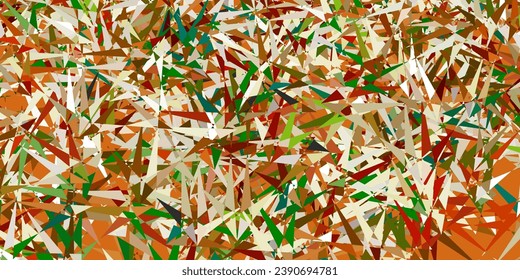 Light green, yellow vector texture with random triangles. Web material illustration with colorful abstract triangles. Landing pages material.
