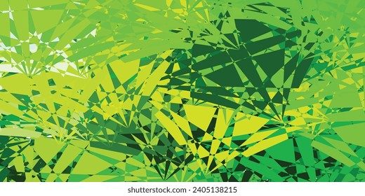 Light Green, Yellow vector texture with memphis shapes. Colorful illustration with simple gradient shapes. Elegant design for wallpaper set.