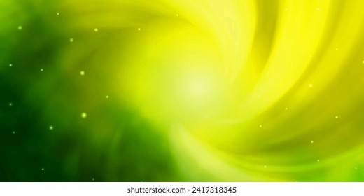 Light Green, Yellow vector texture with beautiful stars. Blur decorative design in simple style with stars. Best design for your ad, poster, banner.