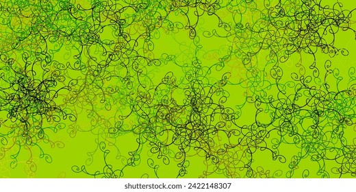 Light Green, Yellow vector texture with curves. Illustration in abstract style with gradient curved.  Template for your UI design.