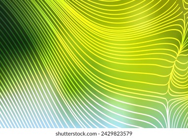 Hellgrüne, gelbe Vektorstruktur mit farbigen Linien. Glitzer abstrakte Illustration mit bunten Stöcken. Bestes Design für Ihre Anzeige, Poster, Banner.