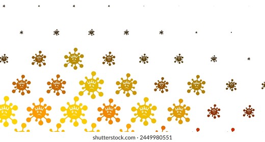 Light Green, Yellow vector texture with disease symbols. Colorful abstract illustration with gradient medical shapes. Simple drawing against danger fever.