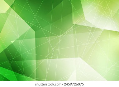Light Green, Yellow vector texture with triangular style. Abstract gradient illustration with triangles. Background for a cell phone.