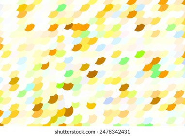 Light Green, Yellow vector texture with disks. Illustration with set of shining colorful abstract circles. Design for poster, banner of websites.