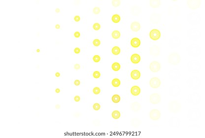 Light Green, Yellow vector texture with disks. Illustration with set of shining colorful abstract circles. Pattern for textures of wallpapers.