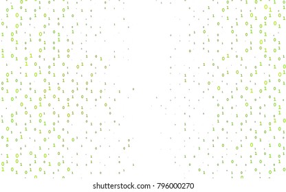 Light Green, Yellow vector texture with Digit characters. Colored mathematic signs with gradient on white background. Smart design for your business advert of university.
