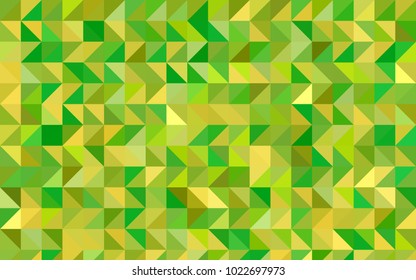 Light Green, Yellow vector triangle mosaic template. Colorful illustration in abstract style with gradient. A completely new template for your business design.