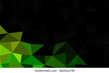 Light Green, Yellow vector triangle mosaic background. Brand-new colored illustration in blurry style with gradient. A completely new template for your business design.