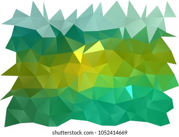 Light Green, Yellow vector triangle mosaic background. Shining illustration, which consist of triangles. Brand-new design for your business.