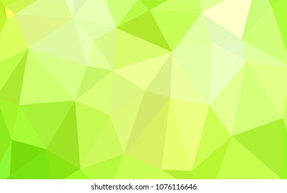 Light Green, Yellow vector triangle mosaic texture. Colorful illustration in abstract style with gradient. A completely new template for your business design.