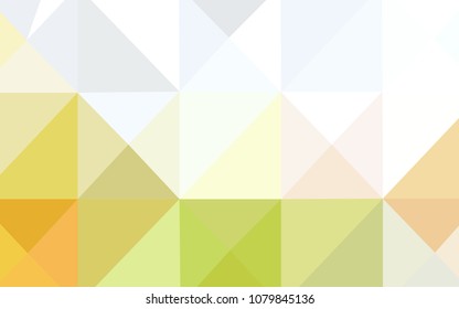 Light Green, Yellow vector triangle mosaic template. Colorful illustration in polygonal style with gradient. A completely new template for your business design.
