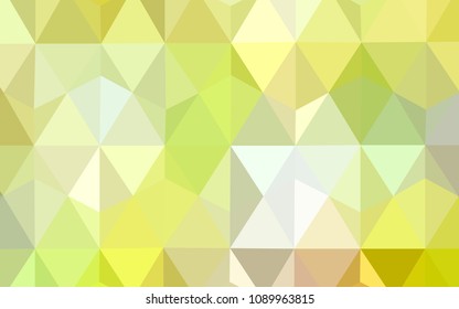 Light Green, Yellow vector triangle mosaic cover. A completely new color illustration in a polygonal style. Brand new design for your business.