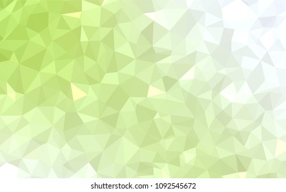 Light Green, Yellow vector triangle mosaic texture. Triangular geometric sample with gradient.  New template for your brand book.