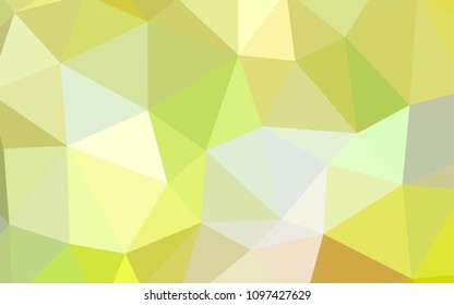 Light Green, Yellow vector triangle mosaic cover. A sample with polygonal shapes. Polygonal design for your web site.