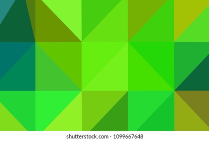 Light Green, Yellow vector triangle mosaic template. Colorful illustration in polygonal style with gradient. That new template can be used for your brand book.