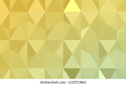 Light Green, Yellow vector triangle mosaic template. Colorful illustration in polygonal style with gradient. A completely new design for your leaflet.