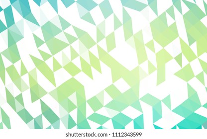 Light Green, Yellow vector triangle mosaic background. Creative geometric illustration in Origami style with gradient. The polygonal design can be used for your web site.