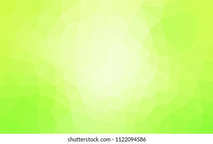 Light Green, Yellow vector triangle mosaic texture. A sample with polygonal shapes. Triangular pattern for your design.
