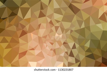 Light Green, Yellow vector triangle mosaic texture. Creative geometric illustration in Origami style with gradient. Brand new style for your business design.