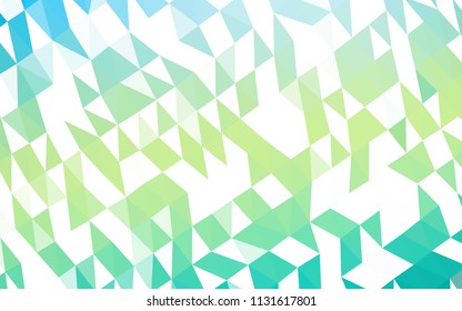 Light Green, Yellow vector triangle mosaic background. A completely new color illustration in a vague style. The textured pattern can be used for background.