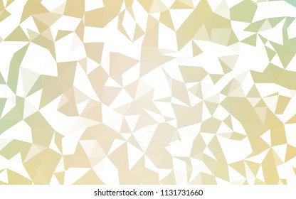 Light Green, Yellow vector triangle mosaic cover. A completely new color illustration in a polygonal style. Polygonal design for your web site.