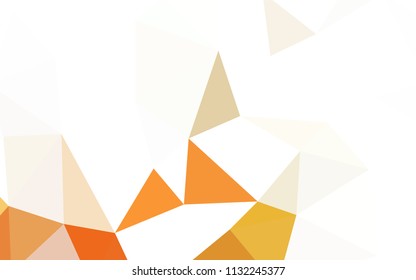 Light Green, Yellow vector triangle mosaic template. Triangular geometric sample with gradient.  Polygonal design for your web site.