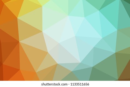 Light Green, Yellow vector triangle mosaic template. Glitter abstract illustration with an elegant triangles. Textured pattern for your backgrounds.