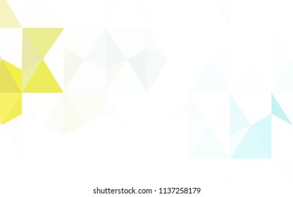 Light Green, Yellow vector triangle mosaic template. Creative illustration in halftone style with triangles. Best triangular design for your business.