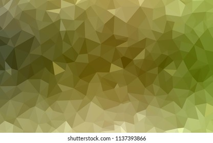 Light Green, Yellow vector triangle mosaic template. Glitter abstract illustration with an elegant triangles. Triangular pattern for your design.