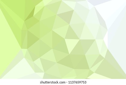 Light Green, Yellow vector triangle mosaic cover with a diamond. Illustration in abstract style with triangles. Template for cell phone's backgrounds.