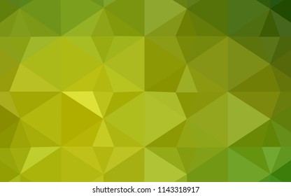 Light Green, Yellow vector triangle mosaic cover. Modern abstract illustration with triangles. New template for your brand book.