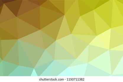 Light Green, Yellow vector triangle mosaic texture. Creative geometric illustration in Origami style with gradient. Textured pattern for your backgrounds.