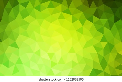 Light Green, Yellow vector triangle mosaic cover. Colorful illustration in abstract style with triangles. A new texture for your web site.