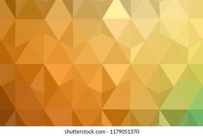 Light Green, Yellow vector triangle mosaic texture. Shining colorful illustration with triangles. Completely new template for your banner.