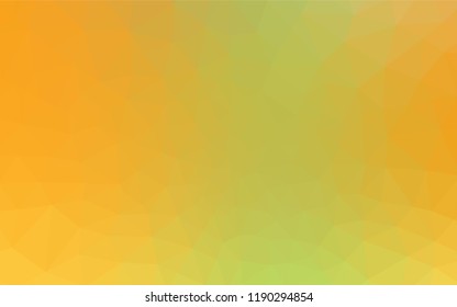 Light Green, Yellow vector triangle mosaic template. Polygonal abstract illustration with gradient. Template for cell phone's backgrounds.
