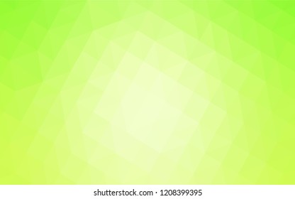 Light Green, Yellow vector triangle mosaic template. Shining polygonal illustration, which consist of triangles. Polygonal design for your web site.