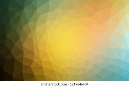 Light Green, Yellow vector triangle mosaic template. Colorful illustration in abstract style with triangles. Completely new template for your banner.