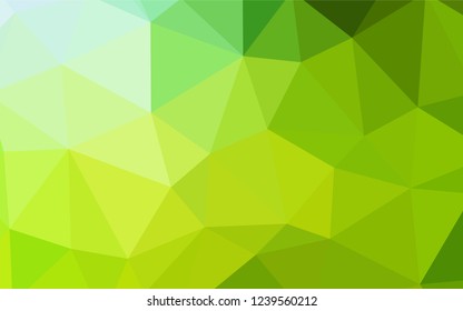 Light Green, Yellow vector triangle mosaic texture. A sample with polygonal shapes. Textured pattern for your backgrounds.