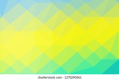 Light Green, Yellow vector triangle mosaic texture. Brand new colorful illustration in with gradient. Textured pattern for background.