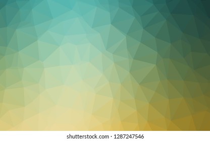 Light Green, Yellow vector triangle mosaic texture. Glitter abstract illustration with an elegant design. Template for a cell phone background.