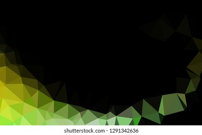Light Green, Yellow vector triangle mosaic texture. Modern geometrical abstract illustration with gradient. Template for a cell phone background.