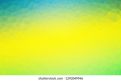 Light Green, Yellow vector triangle mosaic template. A vague abstract illustration with gradient. Template for your brand book.