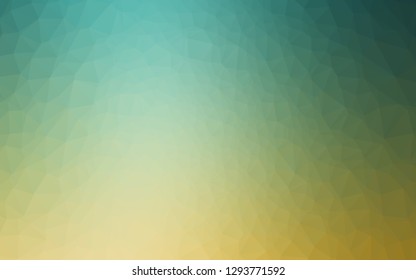 Light Green, Yellow vector triangle mosaic texture. An elegant bright illustration with gradient. Template for a cell phone background.