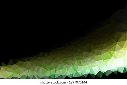 Light Green, Yellow vector triangle mosaic texture. A vague abstract illustration with gradient. Brand new design for your business.