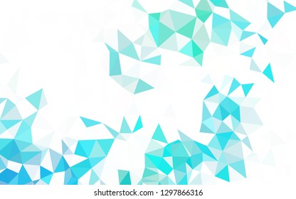 Light Green, Yellow vector triangle mosaic template. A completely new color illustration in a polygonal style. Best triangular design for your business.