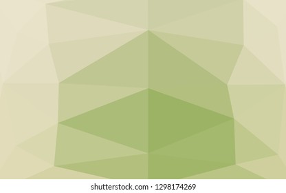 Light Green, Yellow vector triangle mosaic template. Modern geometrical abstract illustration with gradient. The best triangular design for your business.