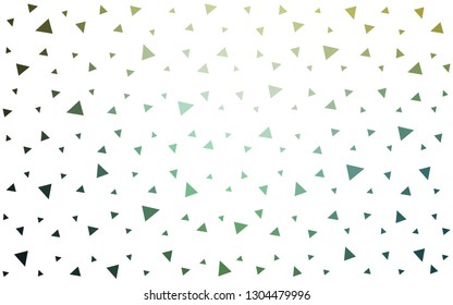 Light Green, Yellow vector  triangle mosaic template. Glitter abstract illustration with an elegant triangles. Brand new design for your business.